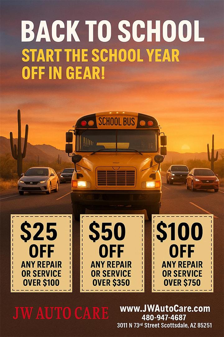 Back to school offer | JW Auto Care